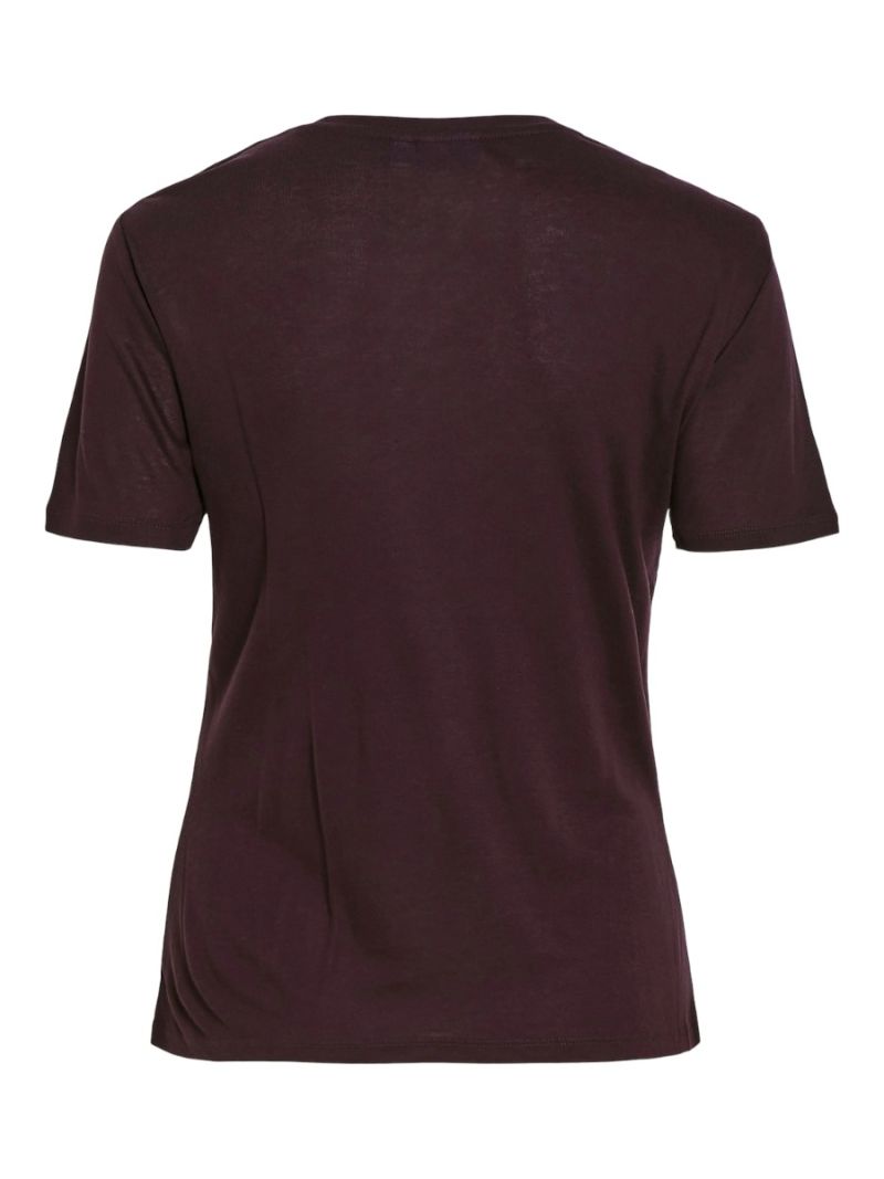 14096980 Vialexia T-Shirt met Ronde Hals - Plum Perfect