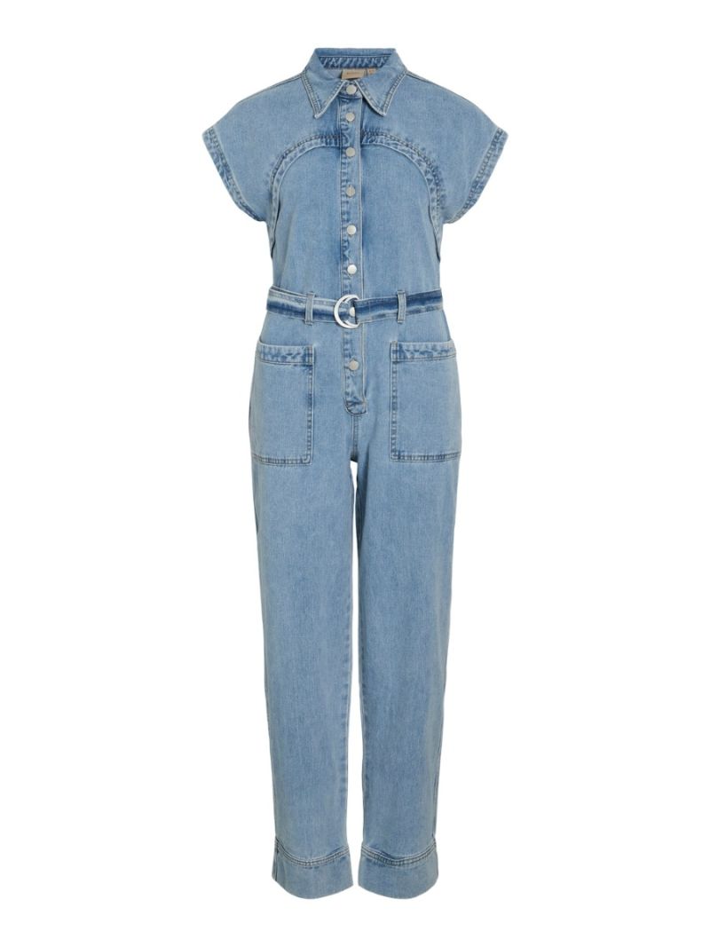 14098133 Vimari Denim Jumpsuit - Light Blue Denim