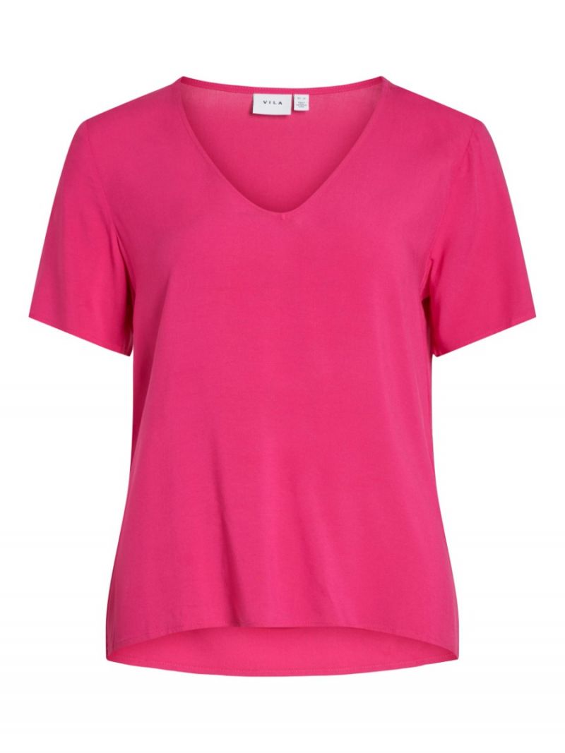14079533 Vipaya T-Shirt met V-Hals - Pink Yarrow