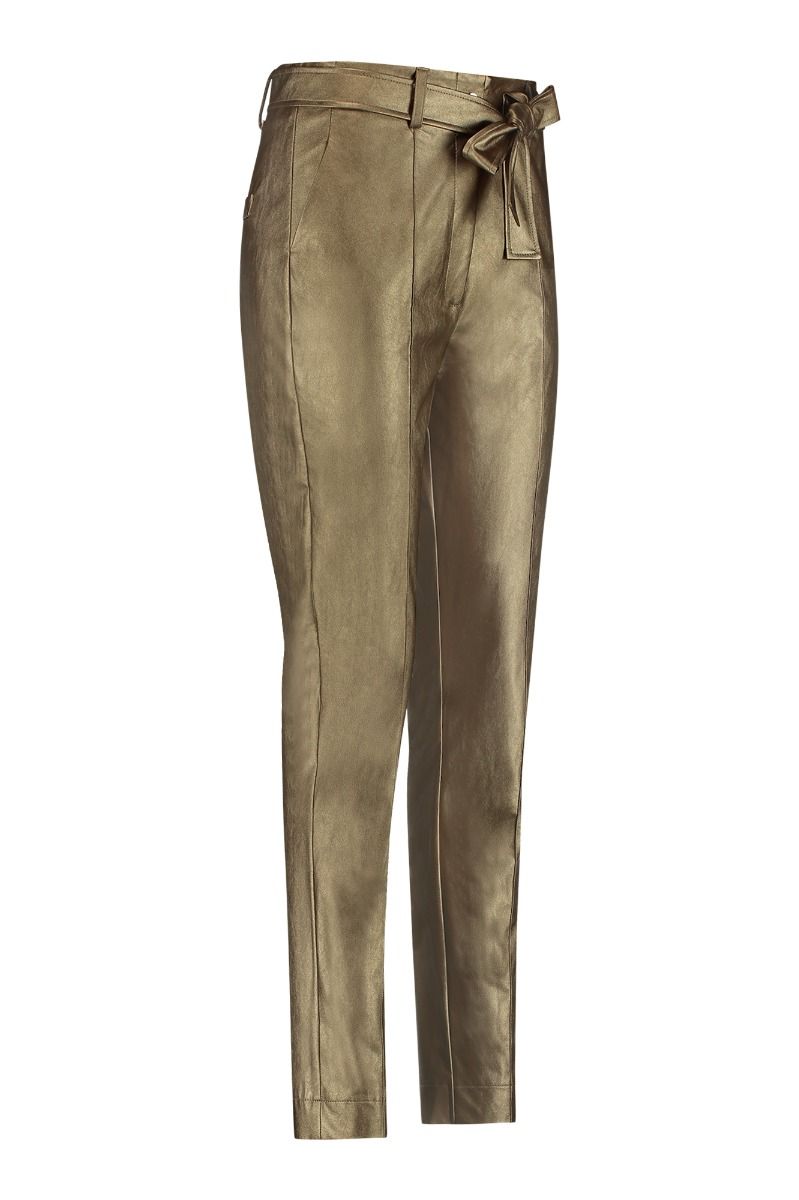 NWT Vintage Gold Leather Pants Holt Renfrew Studio Unused 6